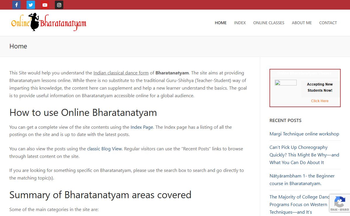 Home - Online Bharatanatyam