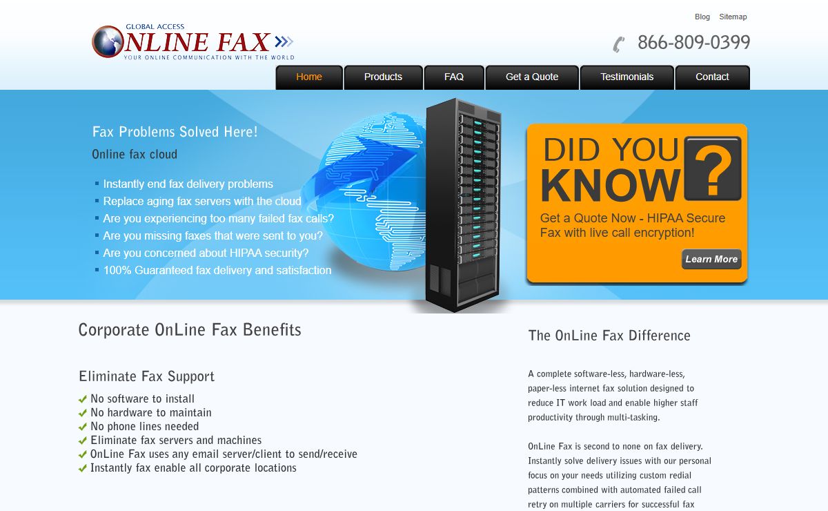 Online fax | Internet fax | Fax Server Replacement