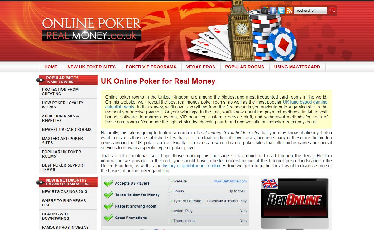 Online Poker Real Money UK