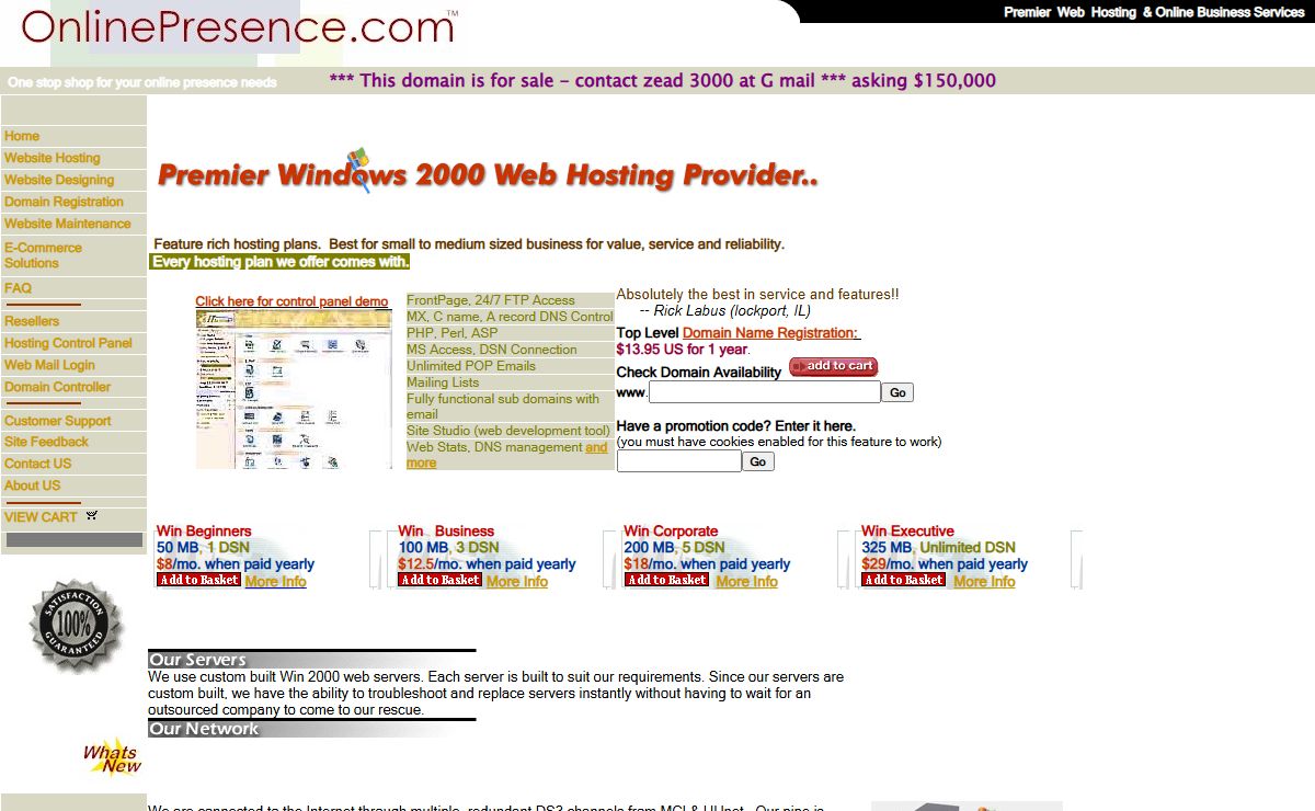 Web hosting designing and development: Welcome to Online Presence