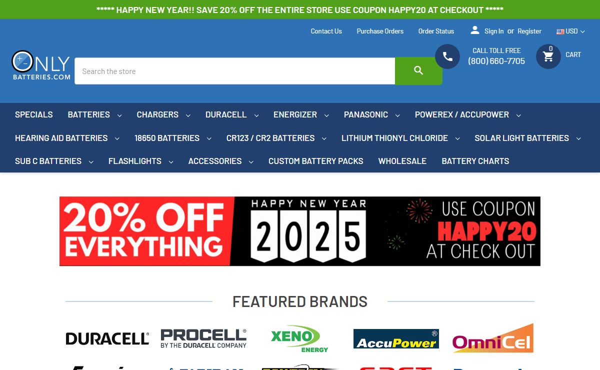 Only Batteries | A Trusted Online Store for Batteries & Chargers