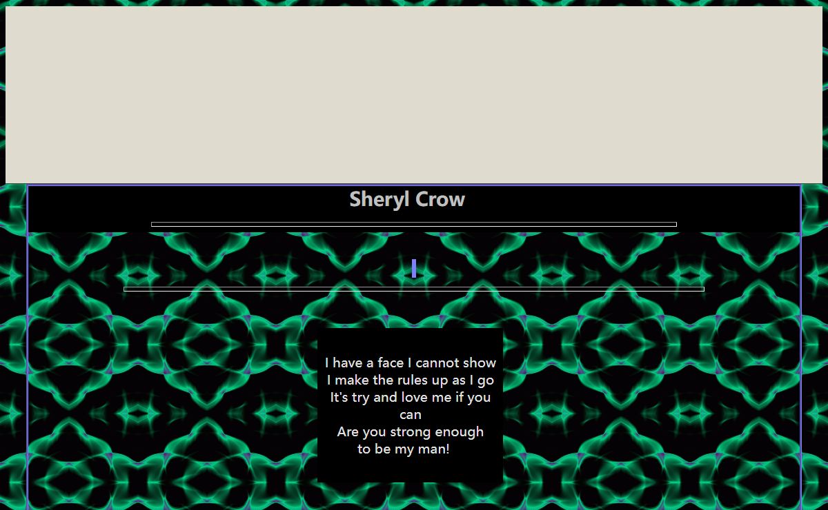 Sheryl Crow ~ I Make The Rules Up As I Go