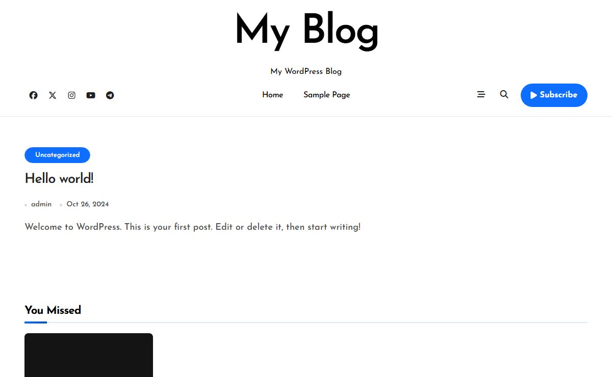 My Blog – My WordPress Blog