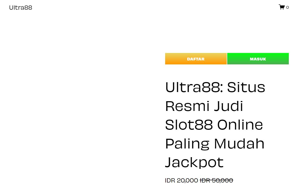 Ultra88: Situs Resmi Judi Slot88 Online Paling Mudah Jackpot