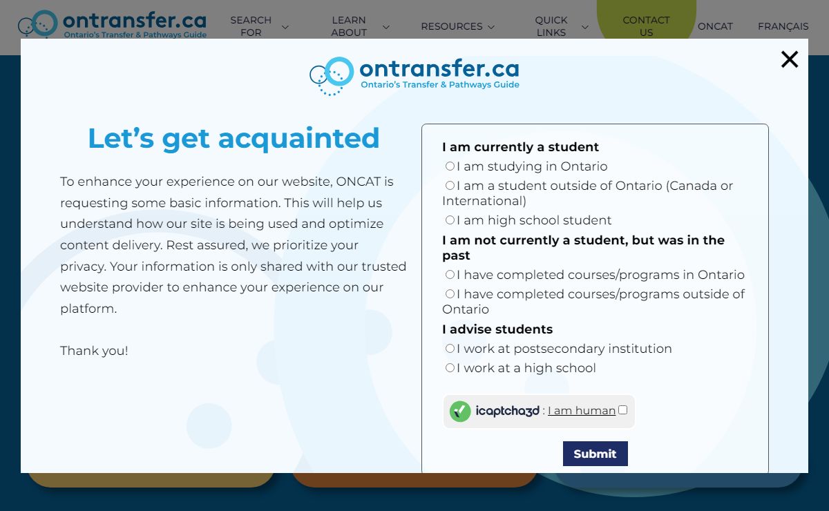 ONTransfer: Home Page