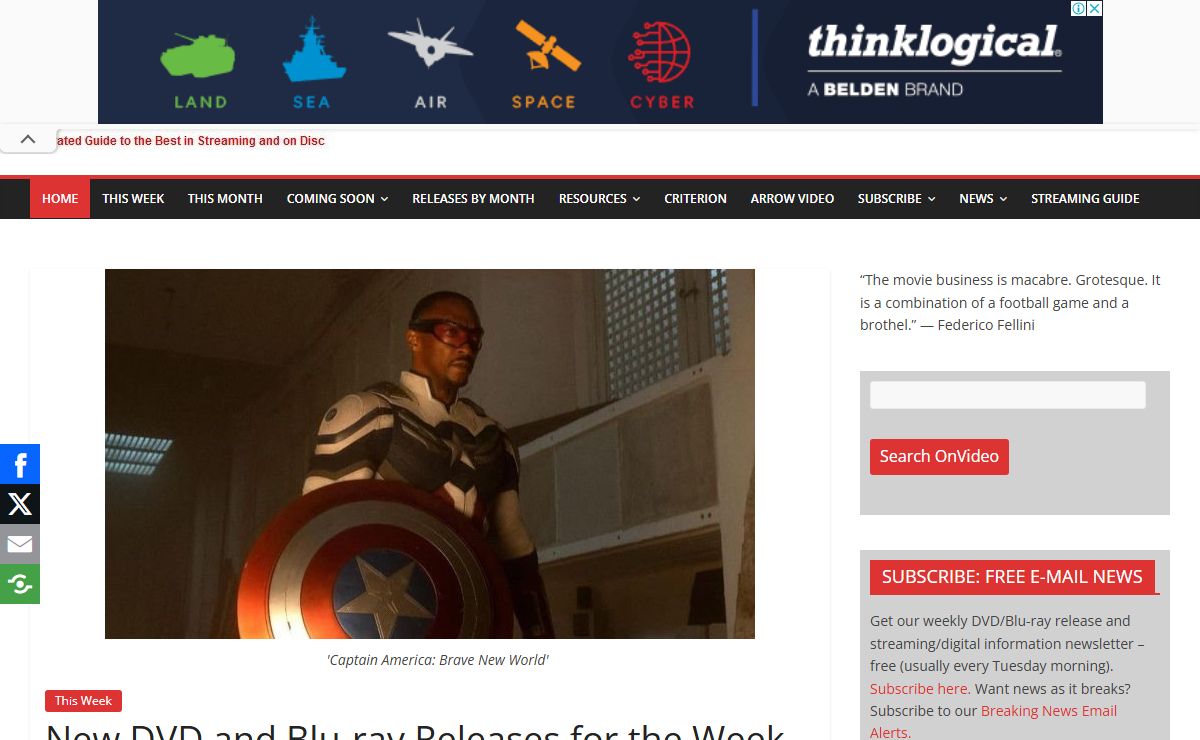 OnVideo: DVD, Blu-ray, Digital, Streaming News