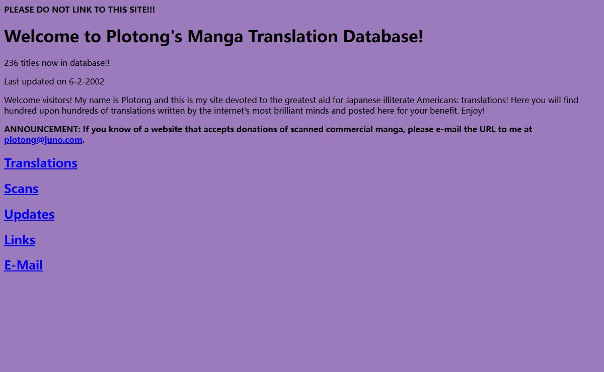 Plotong's Manga Translation Database