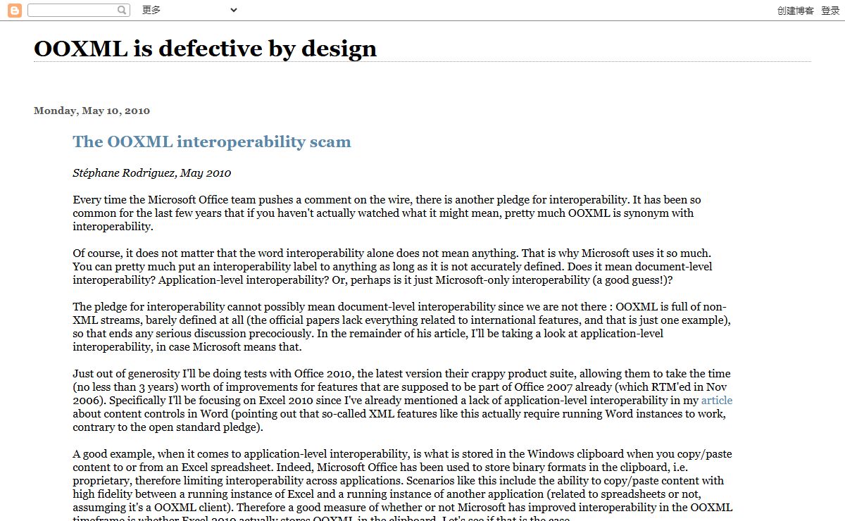 OOXML is defective by design