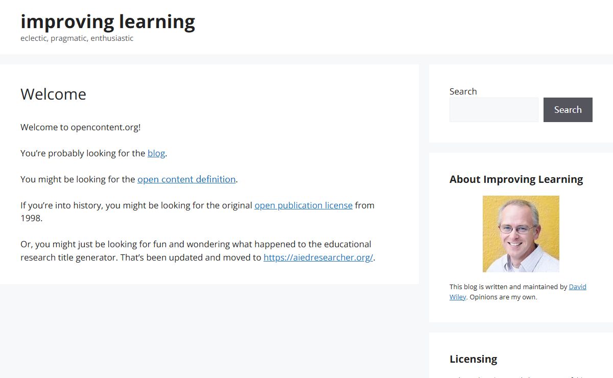 improving learning – eclectic, pragmatic, enthusiastic