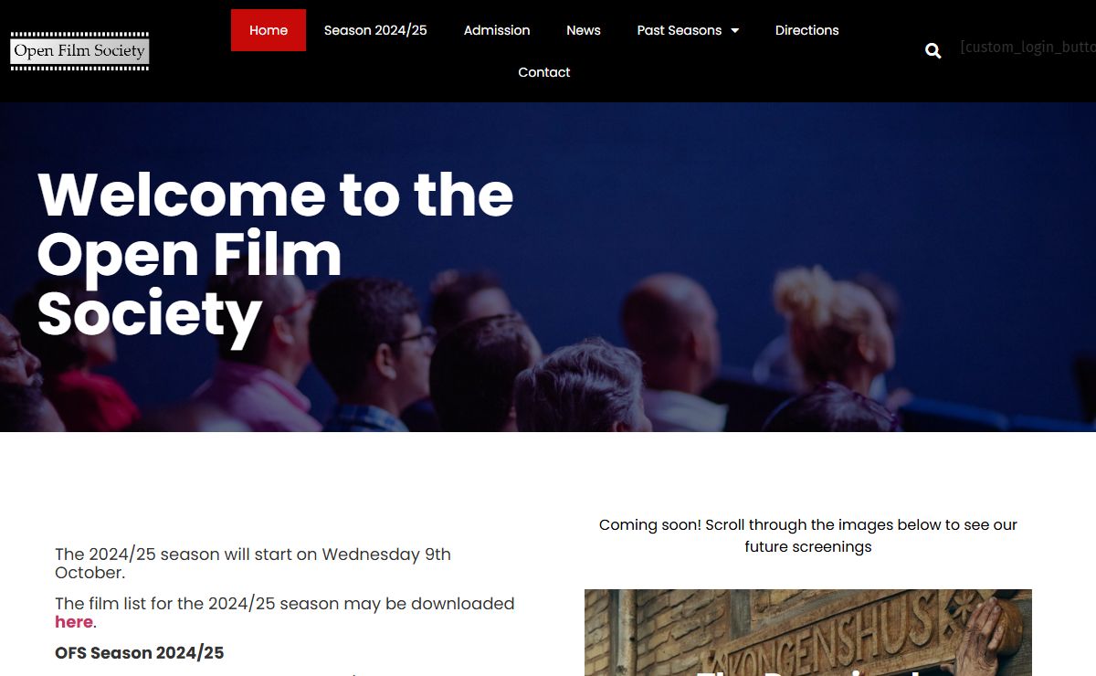 Open Film Society – Welcome to the Open Film Society, please have a look around.