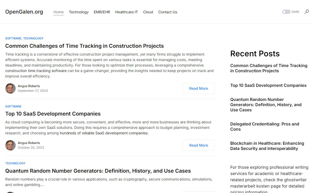 OpenGalen.org - Healthcare IT Guide