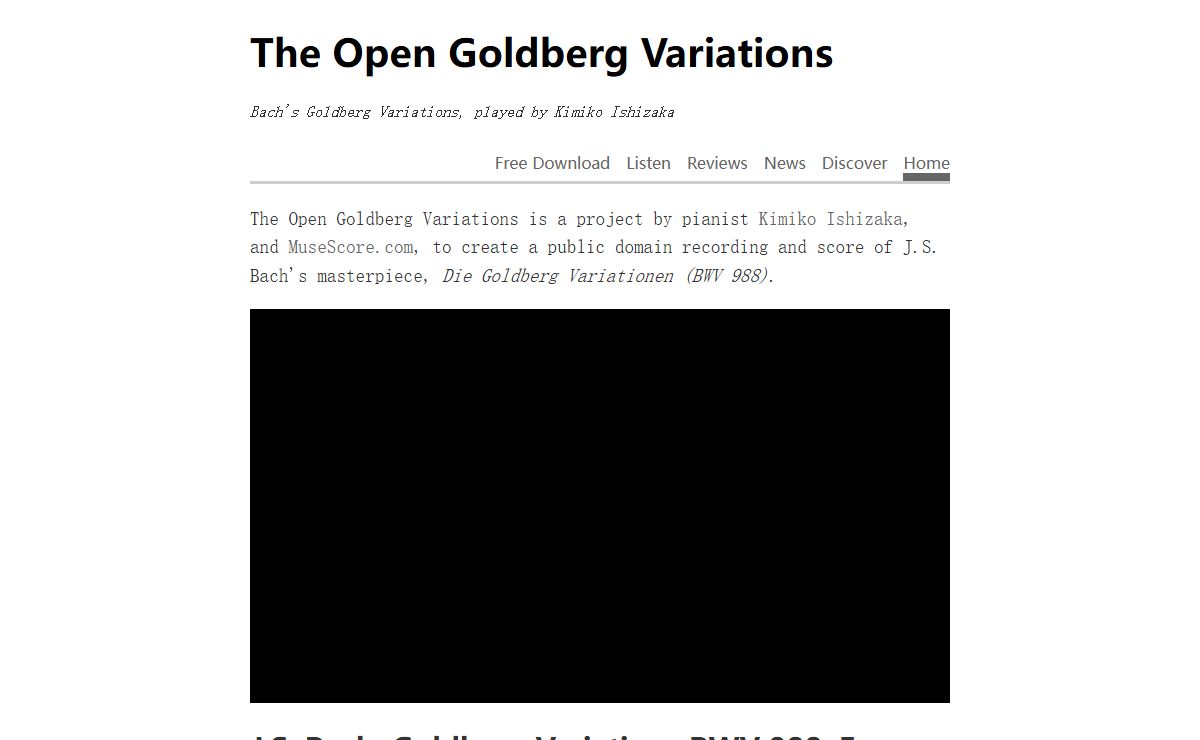 The Open Goldberg Variations