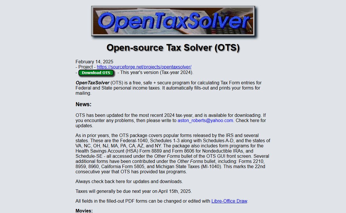 Open Tax Solver