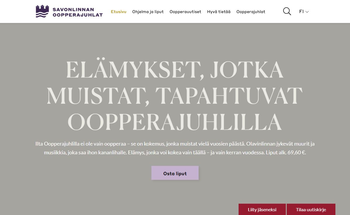 Etusivu - Savonlinnan Oopperajuhlat
