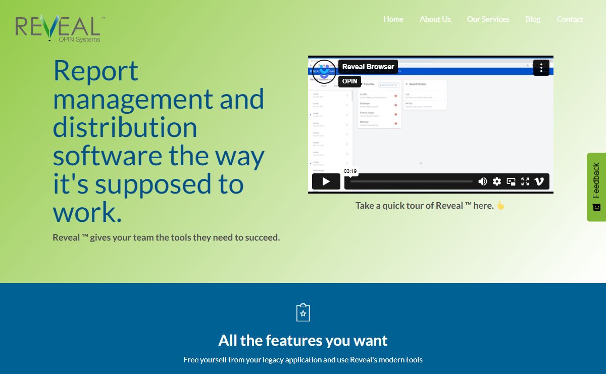 Report Management and Distribution Software - Reveal