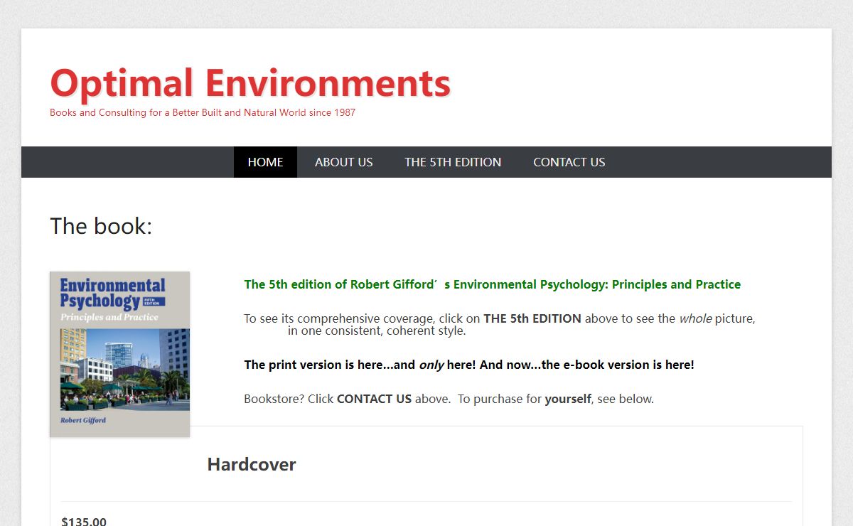 Optimal Environments – Books and Consulting for a Better Built and Natural World since 1987