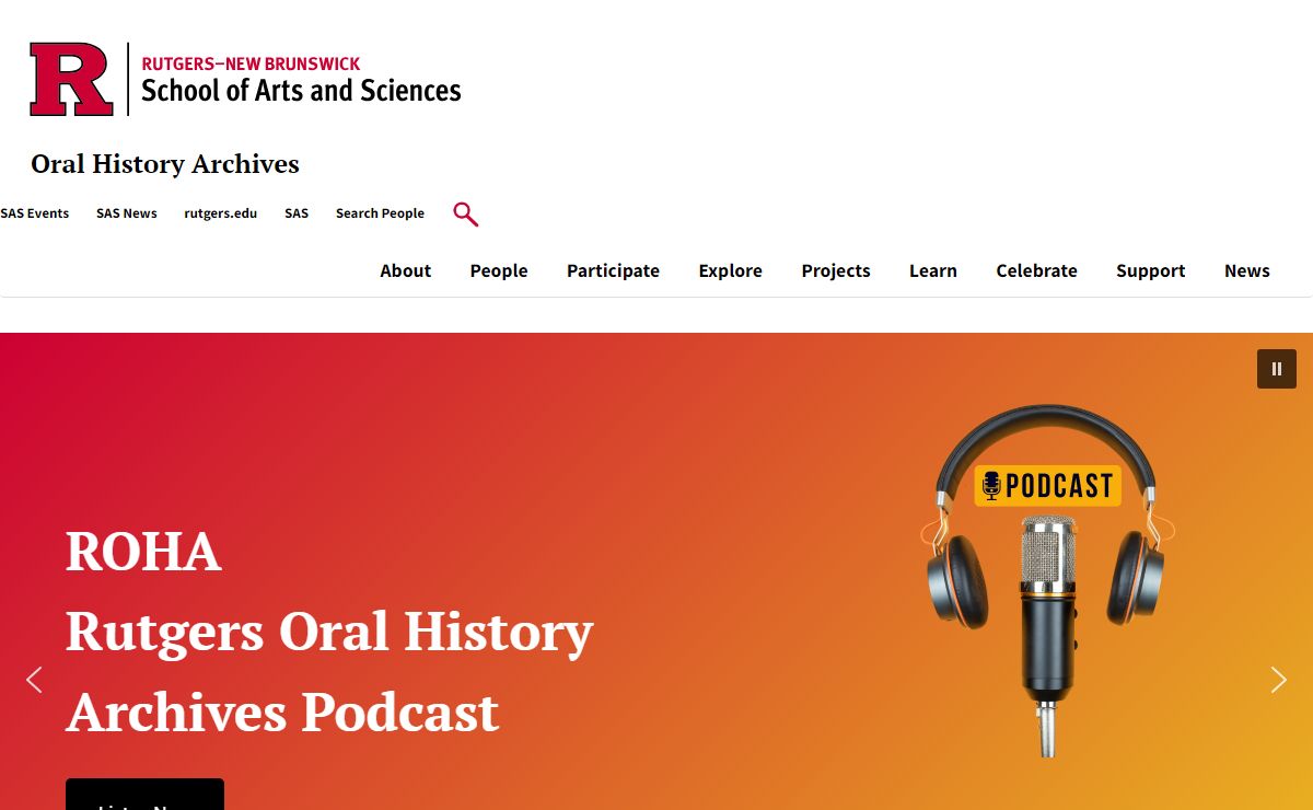 Rutgers Oral History Archives
