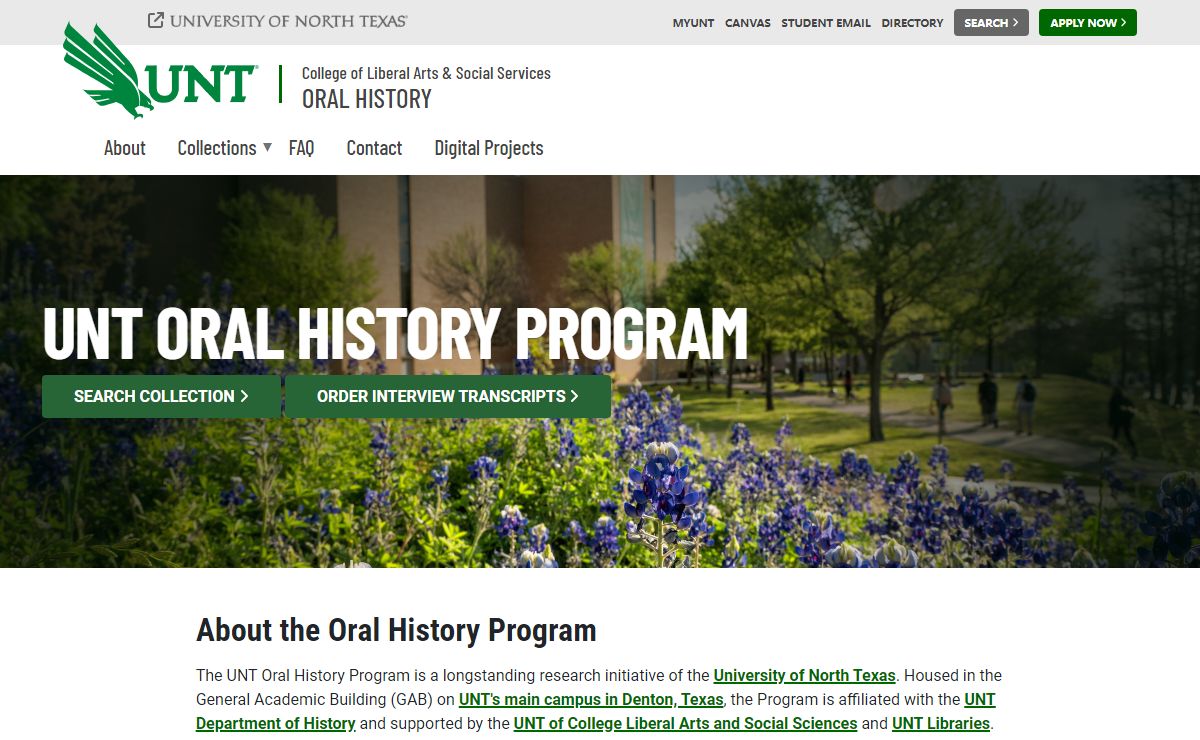 Home | Oral History