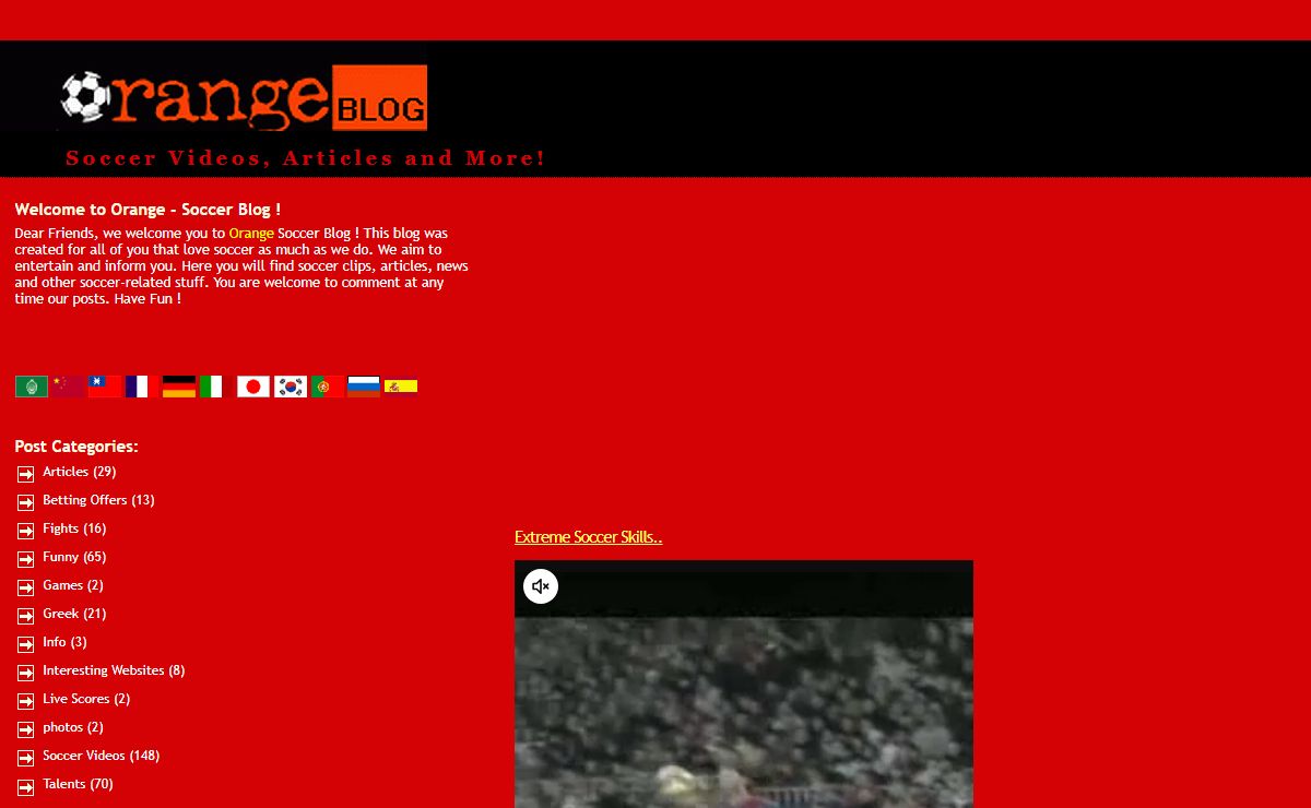 Orange Soccer - Soccer Video Clips, Articles and More!