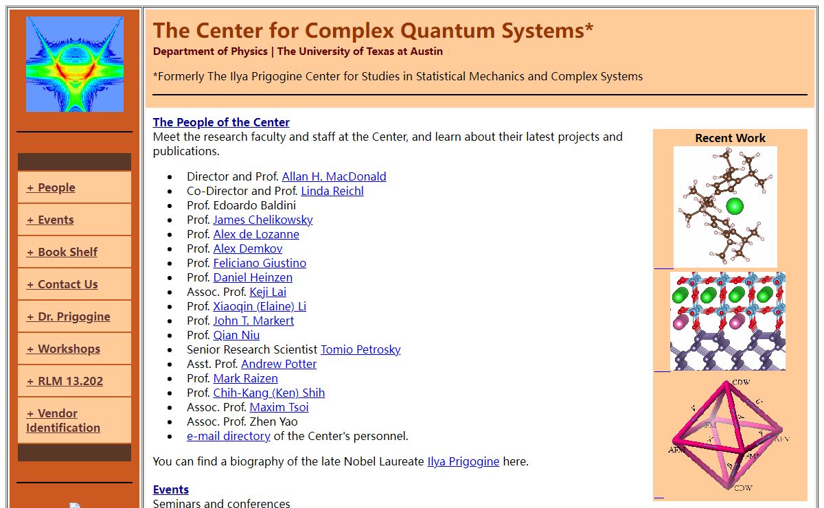 The Center for Complex Quantum Systems
