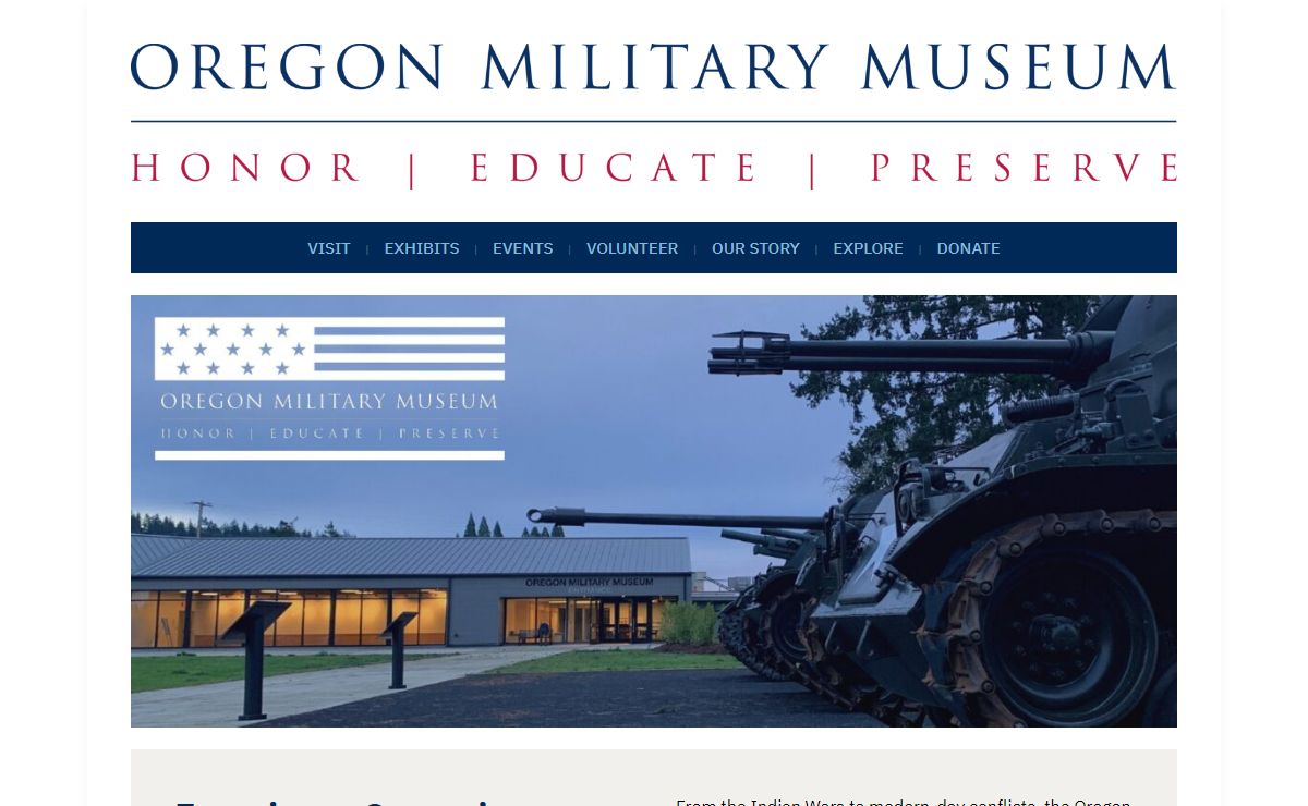 Oregon Military Museum – Honor | Educate | Preserve