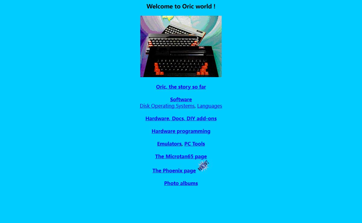 Welcome to Oric world !