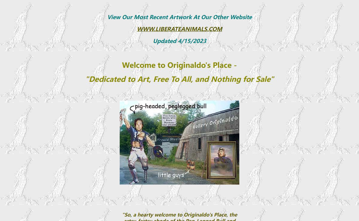 Originaldo's Place - Dedicated to Art, Nothing for Sale, and Free to All
