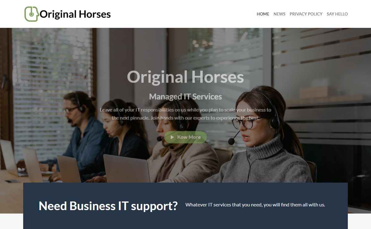 Original Horses - The Future Of Technology Starts Here