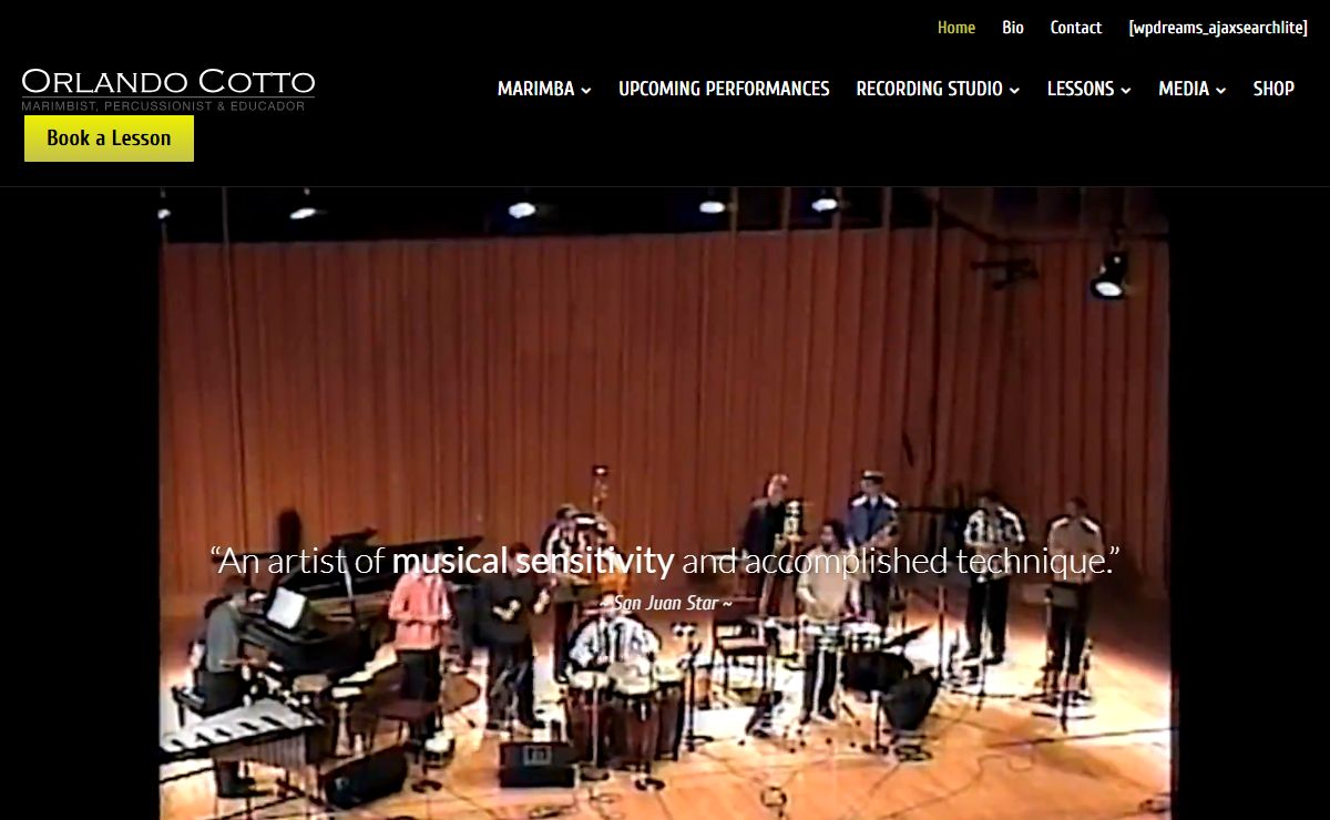 Orlando Cotto | Percussionist Performer and Educator Specialist in Maryland