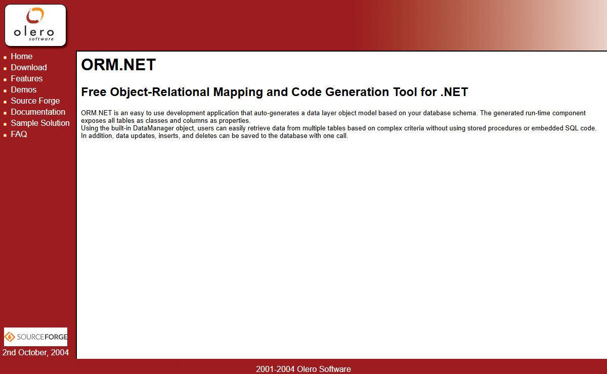 Olero Software - ORM.NET