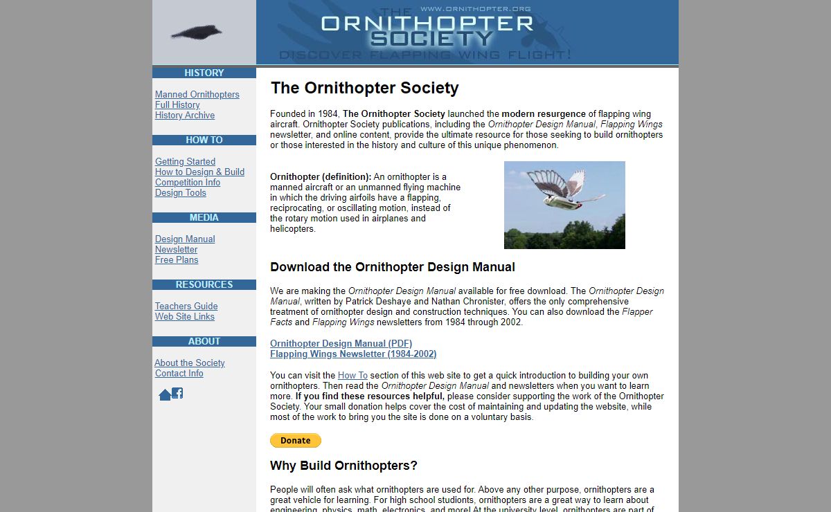 The Ornithopter Zone - Build Your Own Ornithopter