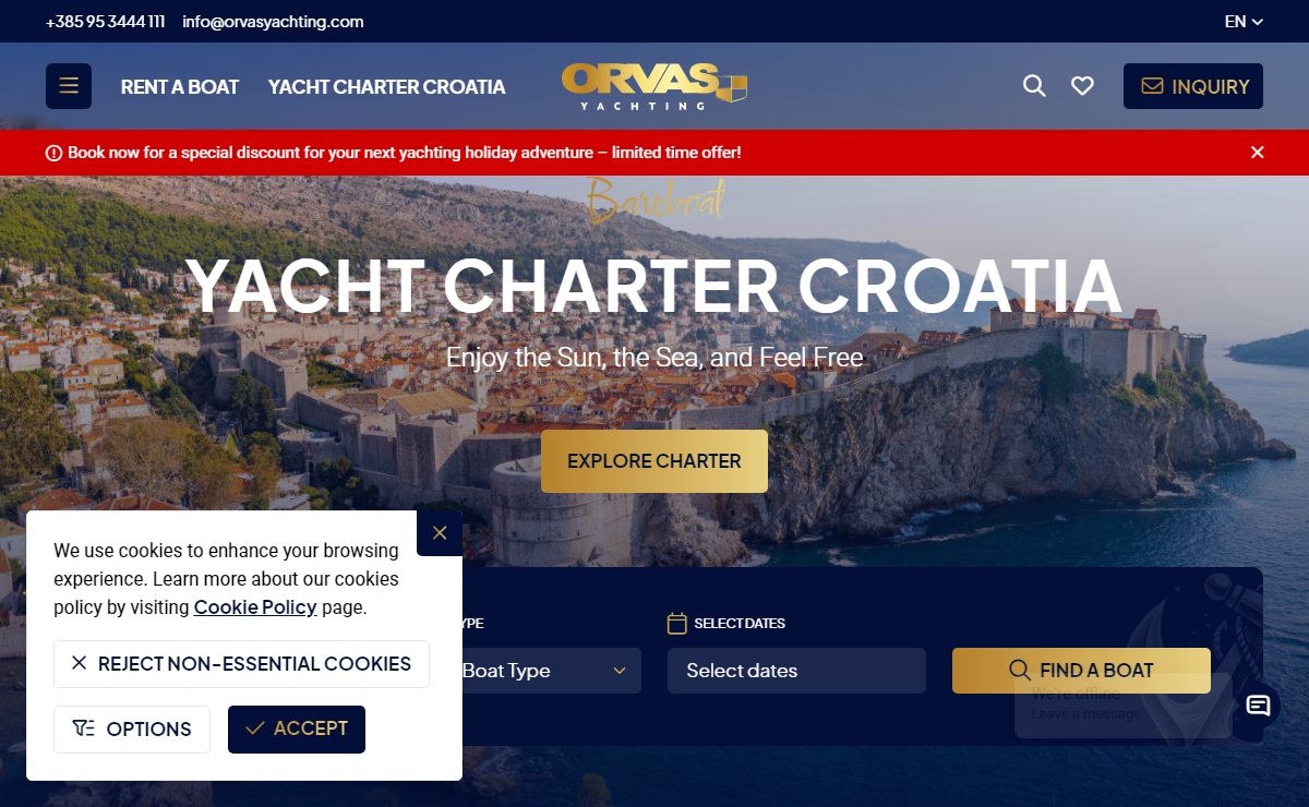Bareboat Yacht Charter Croatia, boat rentals - Orvas Yachting