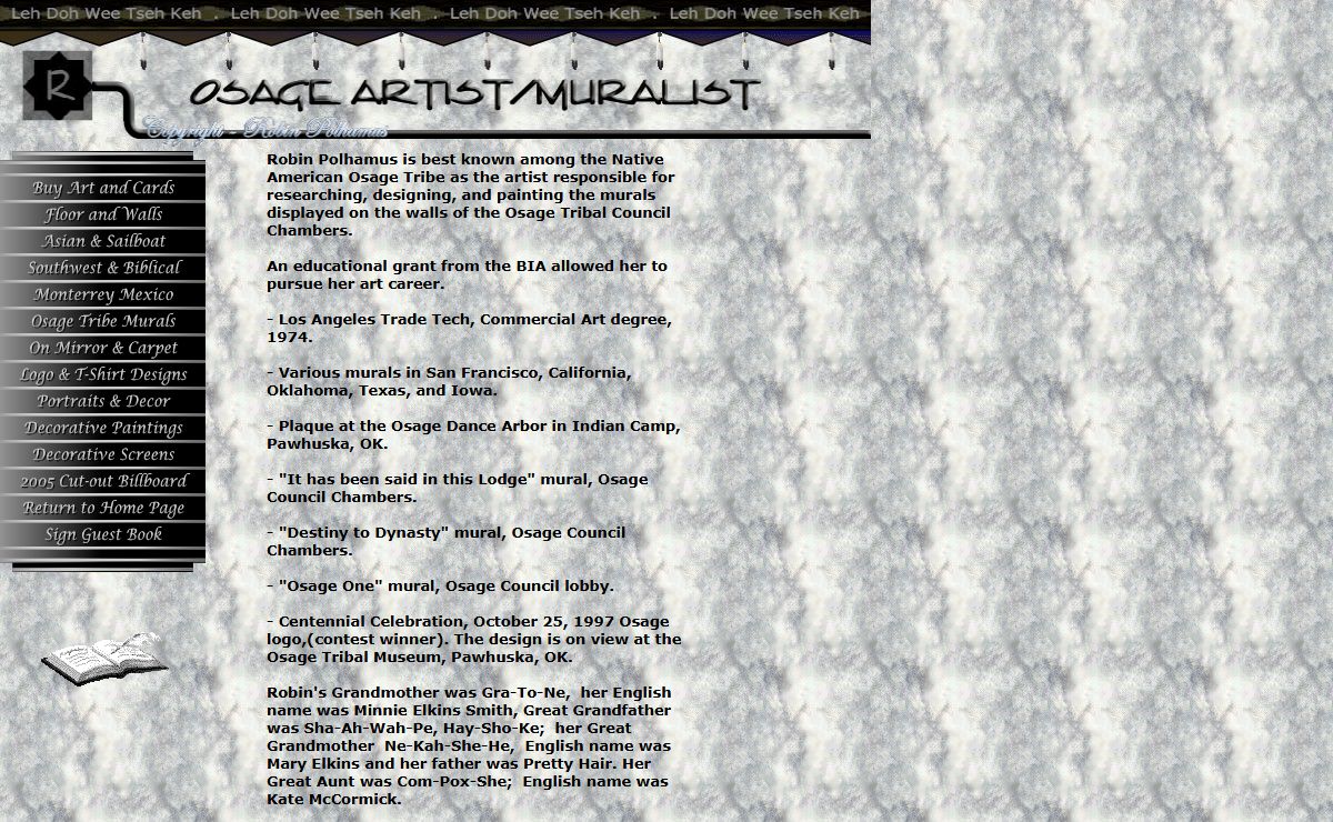 Osage Muralist, Robin Polhamus - Native American Artist