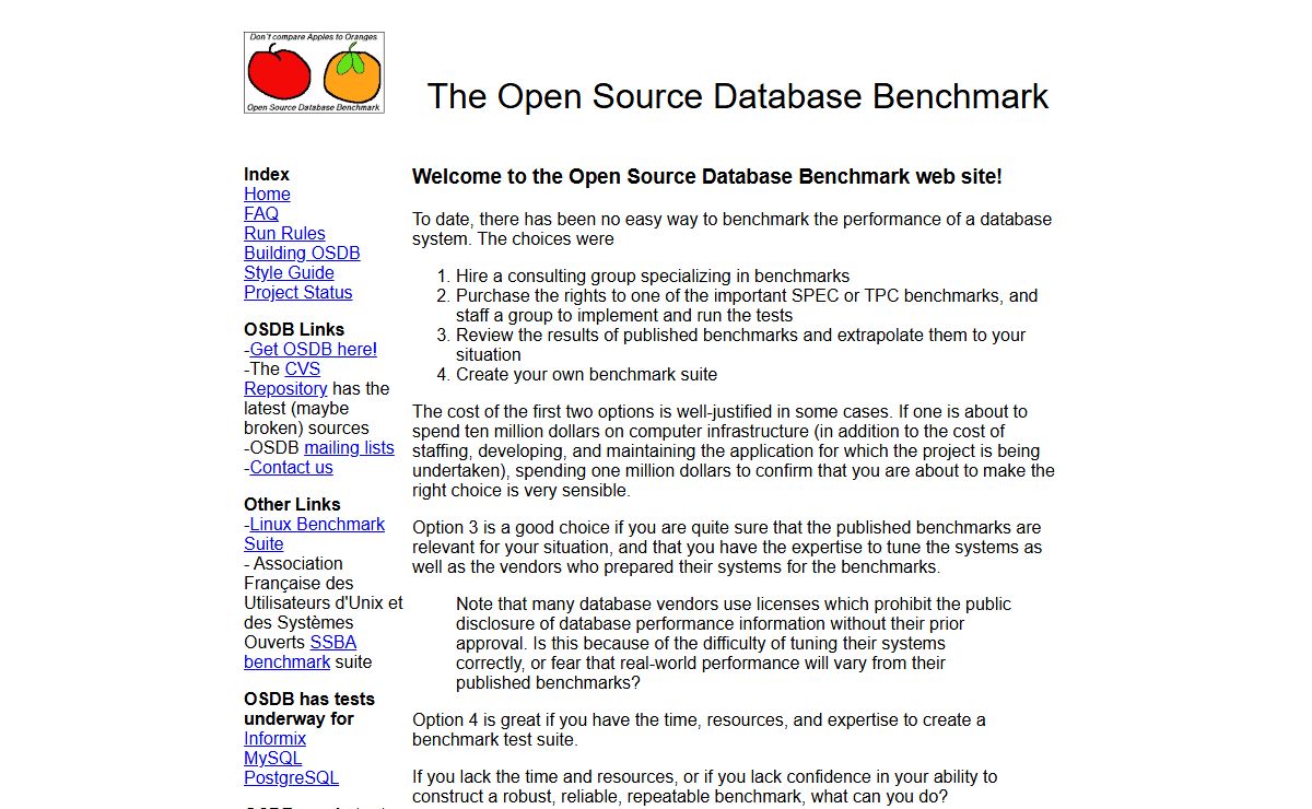 The Open Source Database Benchmark