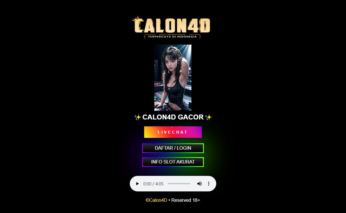CALON4D AGEN SLOT TERGACOR PALING POPULER
