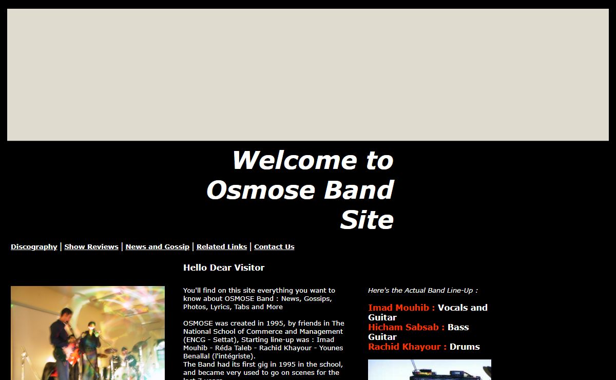Welcome to Osmose Band Site