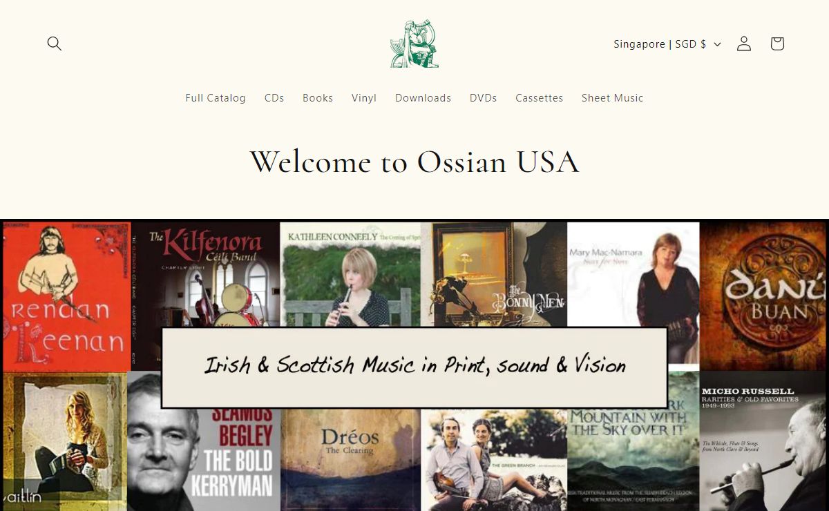 Ossian USA • Irish & Scottish Music in Print, Sound and Vision – OSSIAN USA