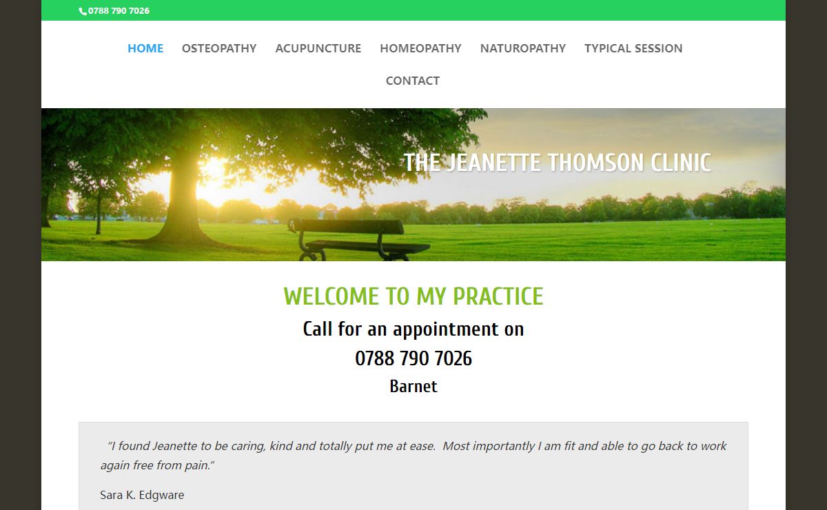 Osteopathy Acupuncture Home Page - THE JEANETTE THOMSON CLINIC
