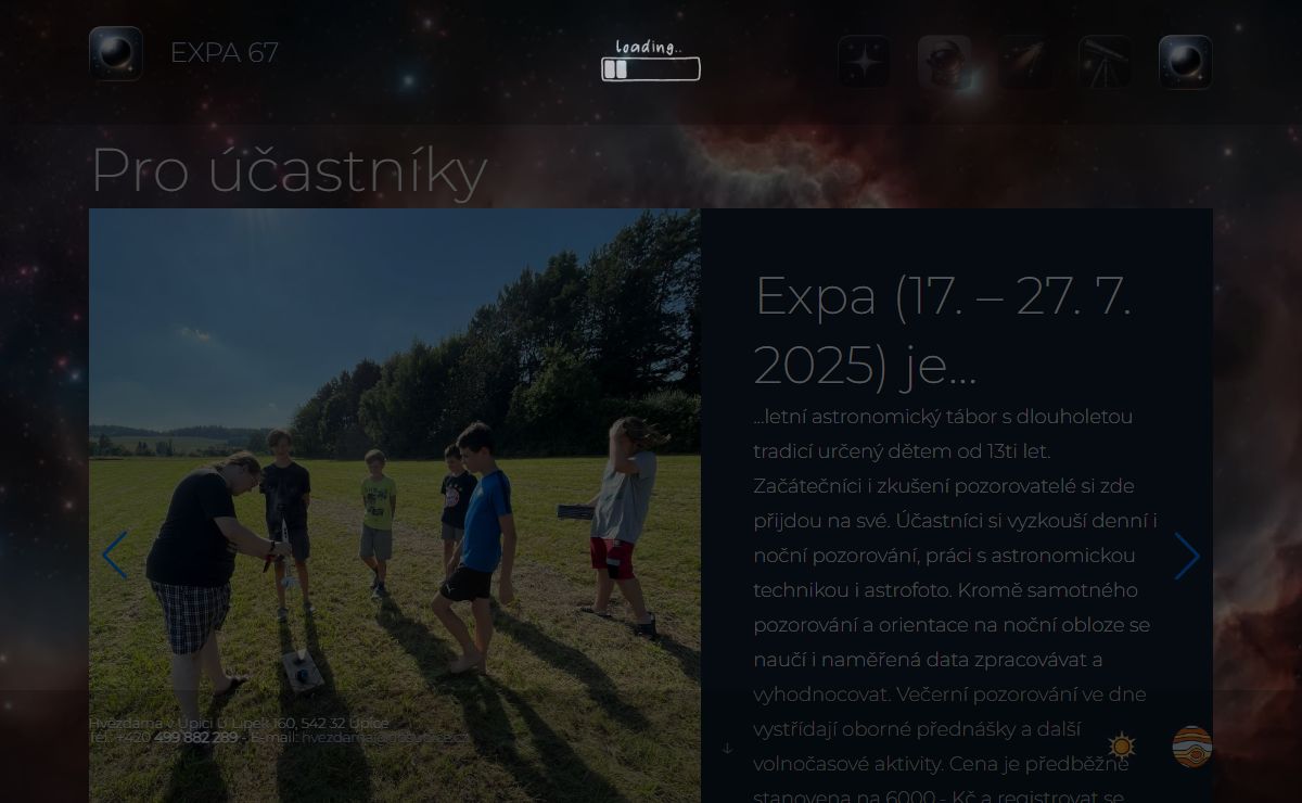 Expa 67 - Letni astronomicka expedice na hvezdarne v Upici