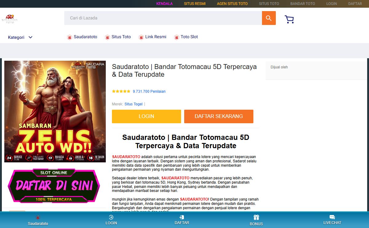 Saudaratoto | Bandar Totomacau 5D Terpercaya & Data Terupdate