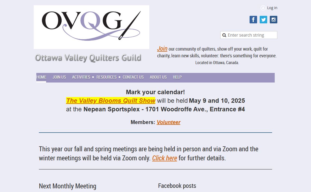 Ottawa Valley Quilters Guild - Home