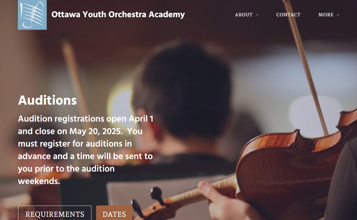 Ottawa Youth Orchestra Academy – Classes and ensembles from preschool learners to university