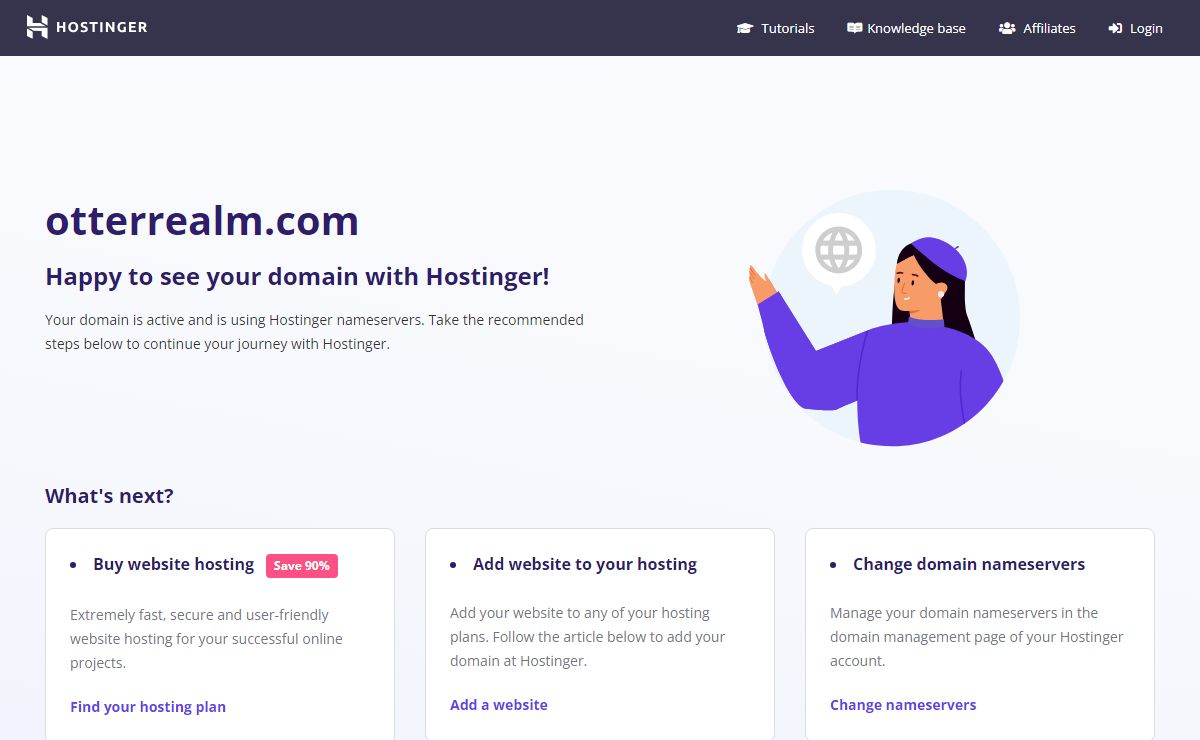 Parked Domain name on Hostinger DNS system