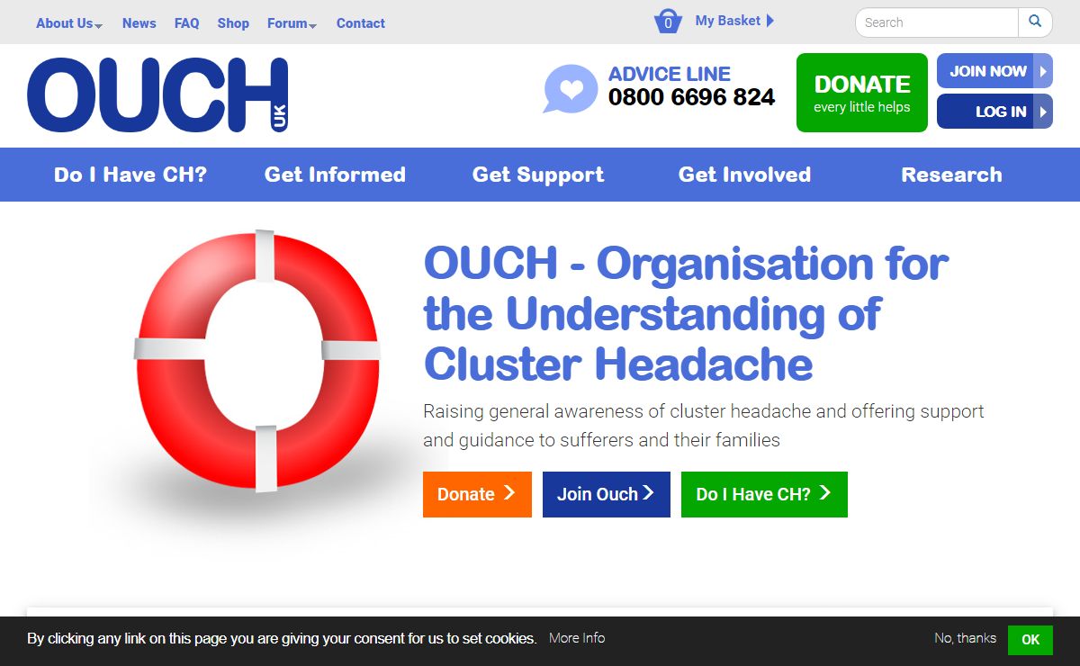 OUCH(UK) - The Cluster Headache Charity | Support for Sufferers & their Families