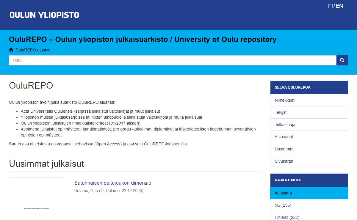 OuluREPO etusivu - OuluREPO