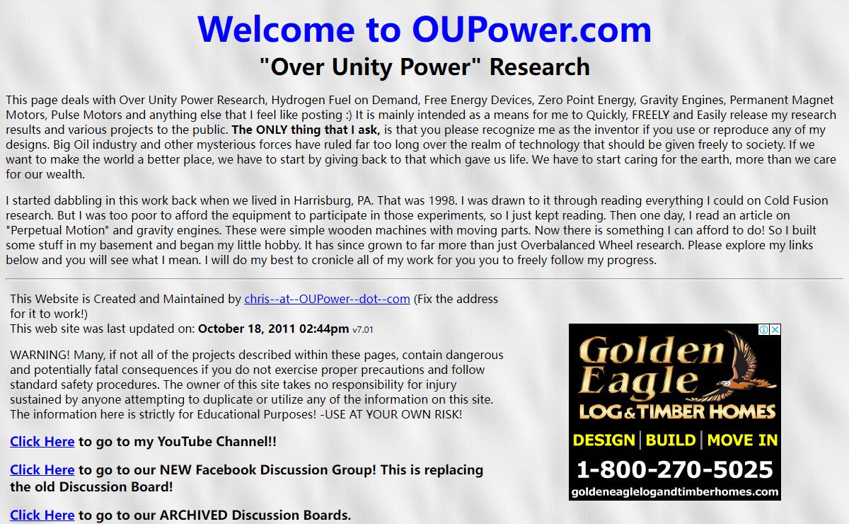 Hydrogen Fuel, Over Unity, Free Energy and Zero Point Energy Research