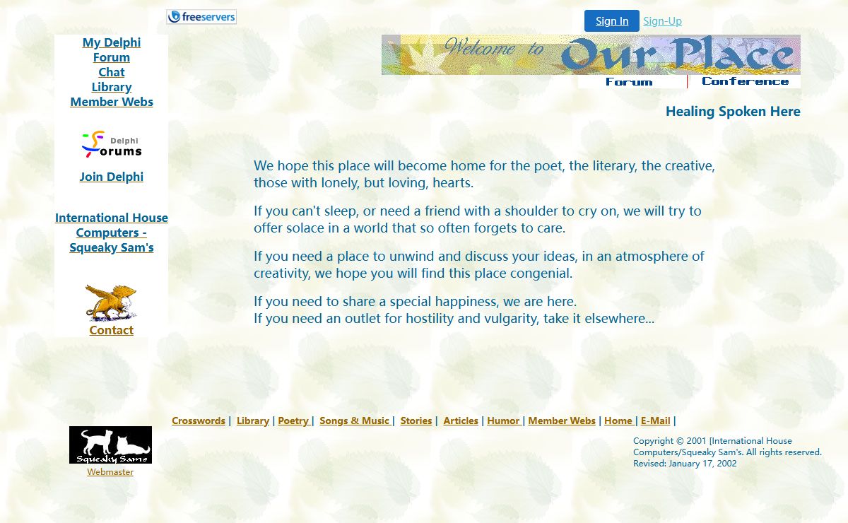 Our Place - Welcome!
