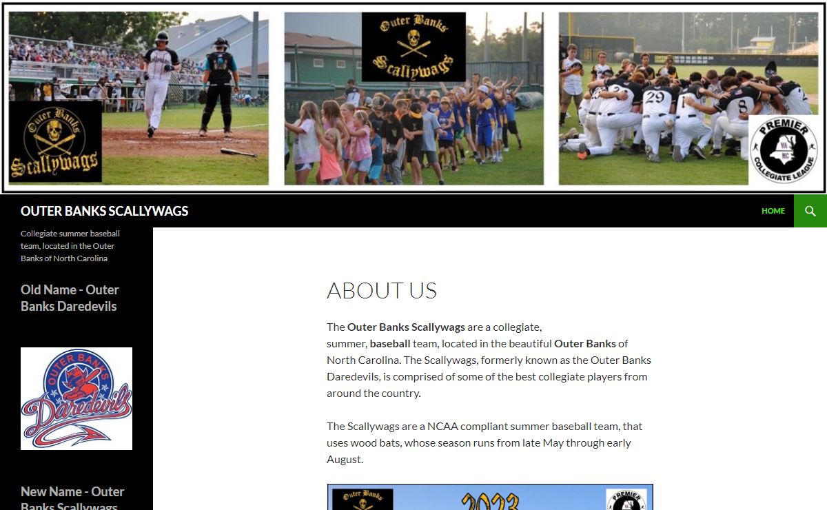 OUTER BANKS SCALLYWAGS | Collegiate summer baseball team, located in the Outer Banks of North Carolina