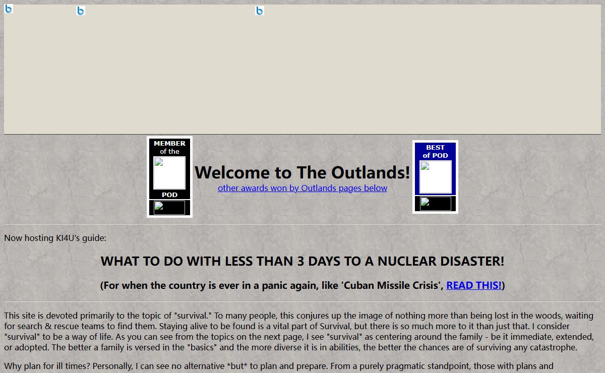 The Outlands Homesteading/Self-Sufficient/Survival main page