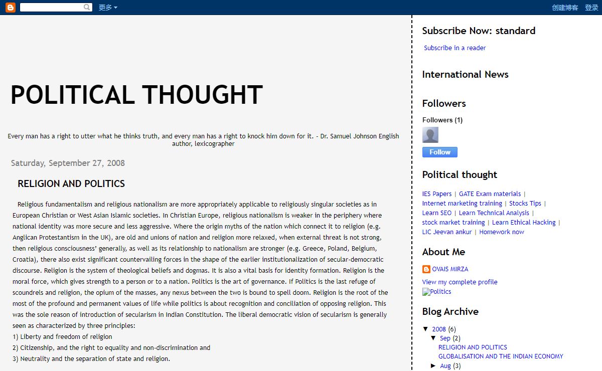 Political Thought